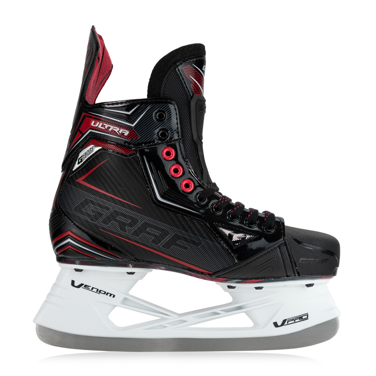 Ultra G3075 Schlittschuh Schwarz/Rot Venom Pro Senior von GRAF
