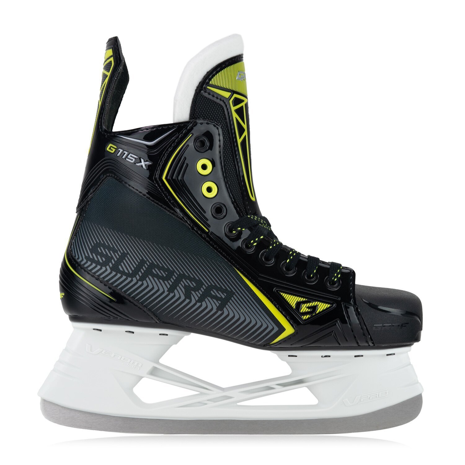 Supra G115X Schlittschuh Schwarz/Gelb Seven 77 Youth