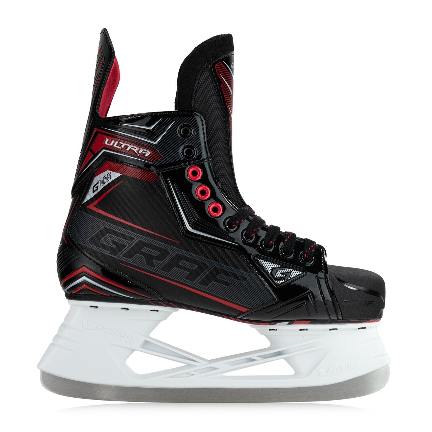 Ultra G1075 Schlittschuh Schwarz/Rot Venom Pro Senior
