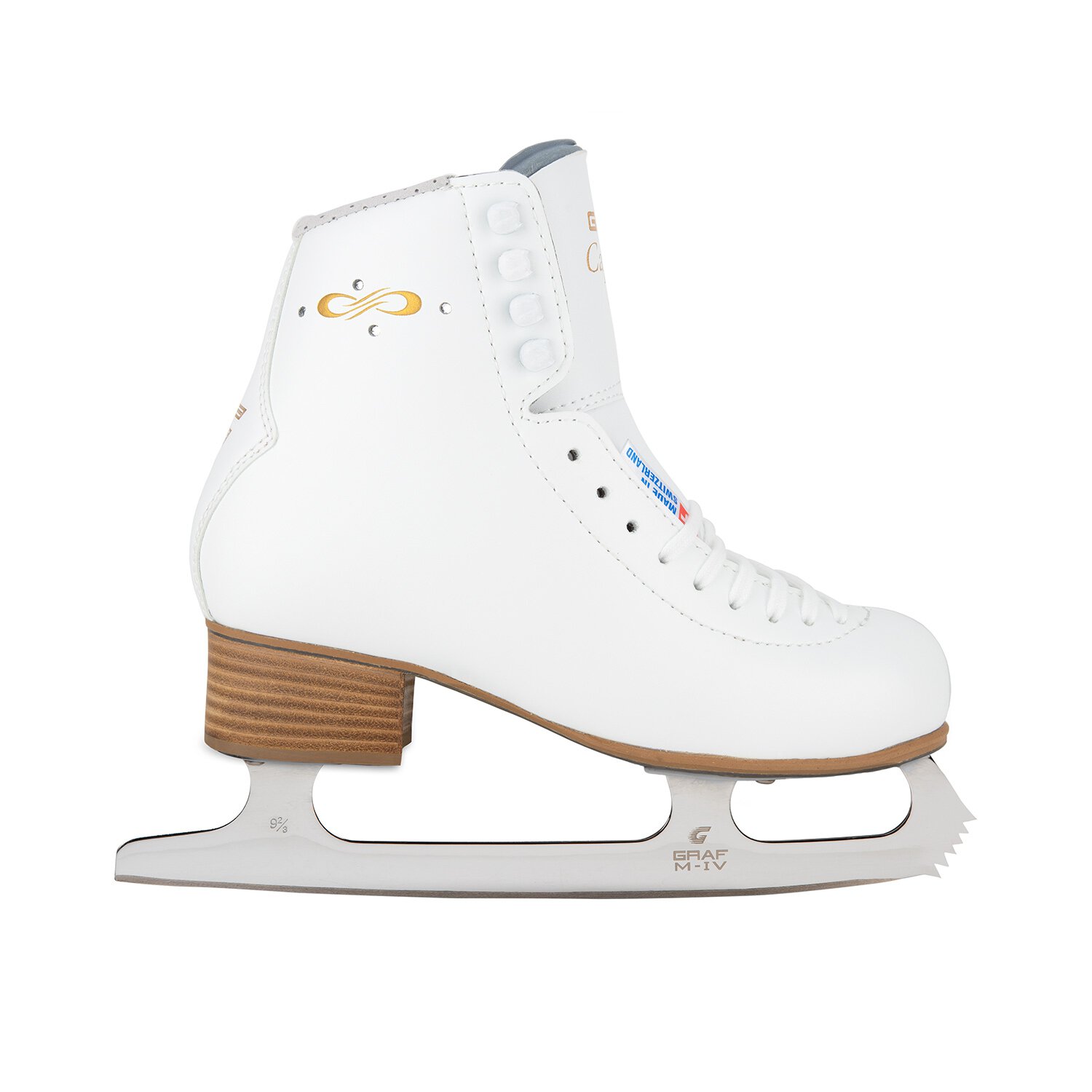 Caprice Crystal Schlittschuh Weiss M-IV Kufen