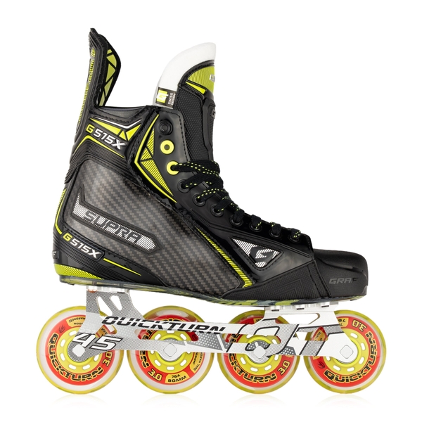 GRAF Supra G515X Inline-Rollschuh Schwarz/Gelb QT45 Senior Inlinehockey-Skate