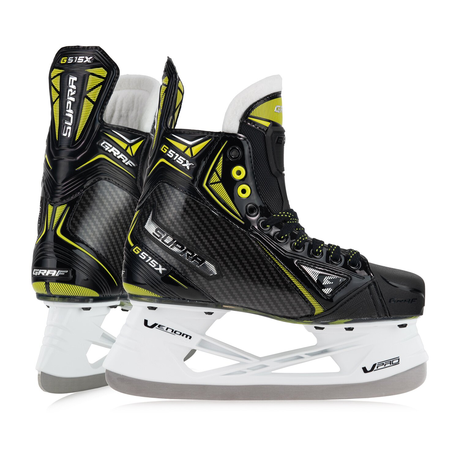 Supra G515X Schlittschuh Schwarz/Gelb Venom Pro Senior – Detailansicht 9