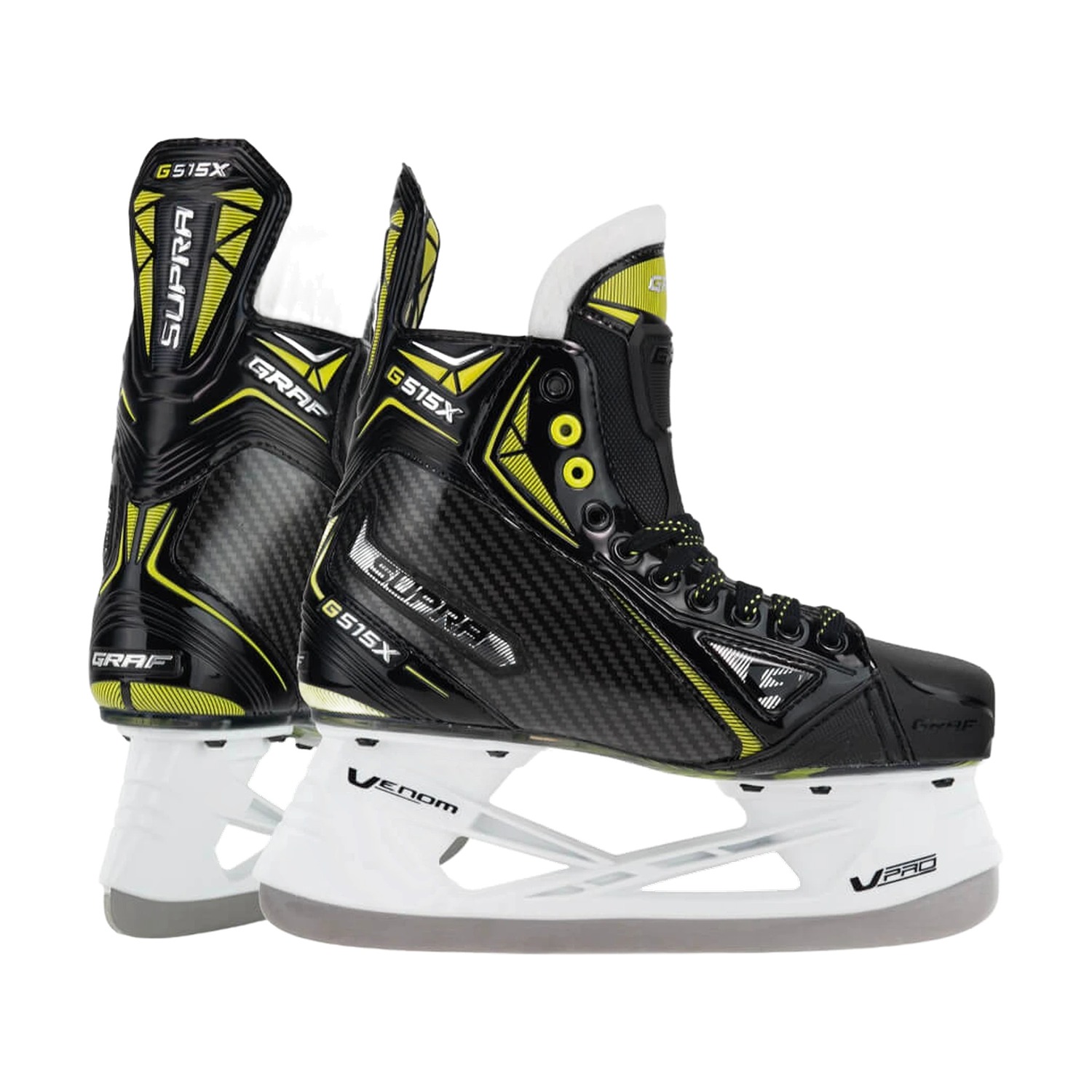 Supra G515X Schlittschuh Schwarz/Gelb Venom X Pro Senior
