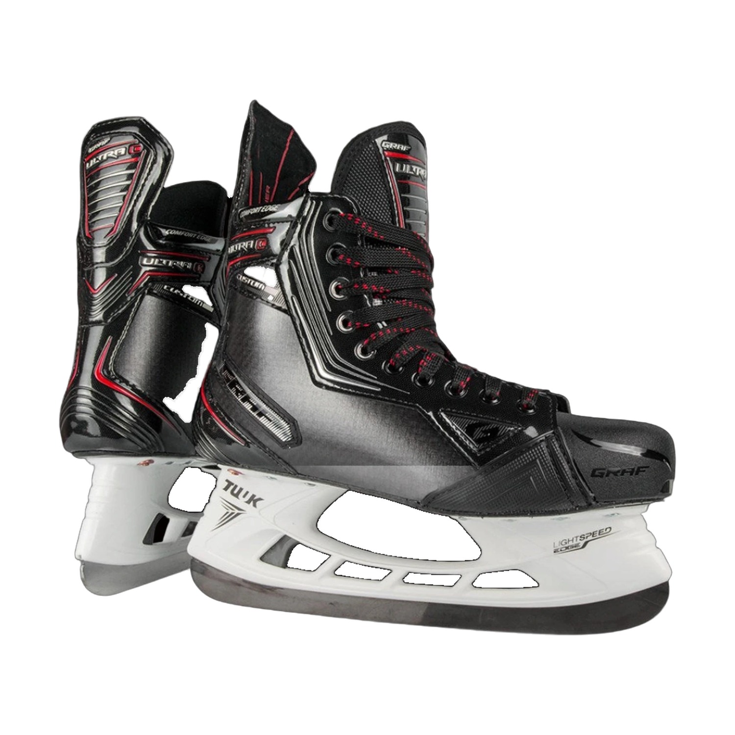 Ultra C Schlittschuh Schwarz/Rot Tuuk Edge Junior